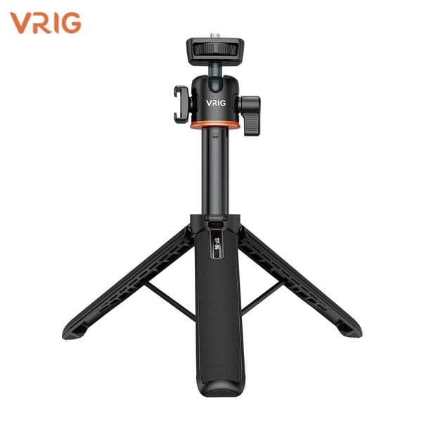 VRIG TP-08 TP-06 Tripod Stand Selfie Stick Aluminum Alloy with 1/4 Inch Screw Cold Shoe Mount 360 Rotatable 1.5kg Load Capacity Z250116