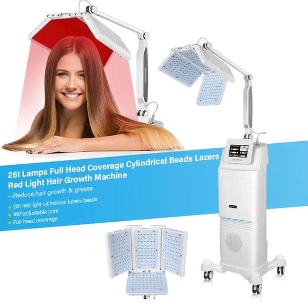 Non-invasive 650nm Diode Laser Hair Strengthening Hair Loss Treatment LLLT Hair Regrowth Machine 261 Beads High Effective Laser for Hair Growth