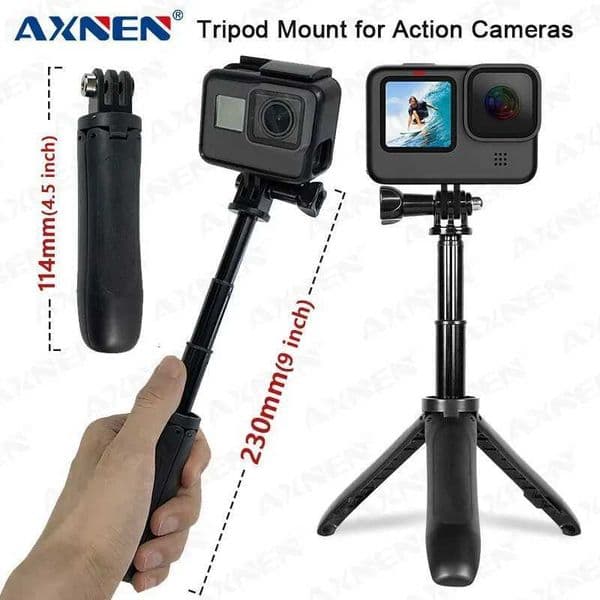Tripod Mount Selfie Stick Extendable Monopod for Hero AXNEN SJCAM YI Action Camera Mini Handheld Portable Monopod Z250116-1