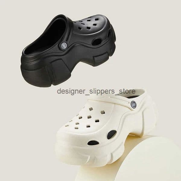 Slippers BEVERGREEN 7CM Summer Clogs Outdoor Waterproof Platform Women Slippers Beach Slides Massage Beard Black Designer Sandals Q250116