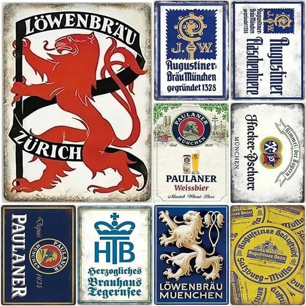 Metal Tin Signs Zurich Paulaner Wall Decoration Plaque Vintage Art Poster Iron Painting for Man Cave Home Cafe Garden Club BarXJ250116