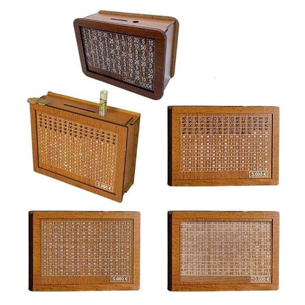 Wood Piggy Banks Save Money Box Decorative Household Organization Box 250114