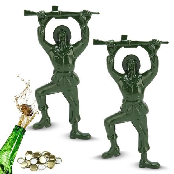 2026 Green Army Man Creative Bottle Pistol Soldier Opener Free Shipping