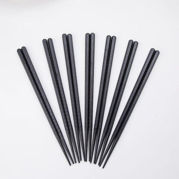 500Pair Black Chopstick Restaurant Durable Japanese Chopstick-Sushi Black-Alloy Chopsticks Chinese Food SN4576 LL
