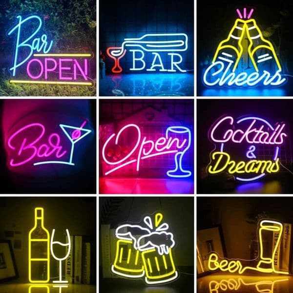 New Arrival Open Welcome Bar Neon Signs LED Lights Pink Light Up Sign Wall Art Lamp USB Home Bars Shop Room Party Gamer Room Decoration Item Z250118