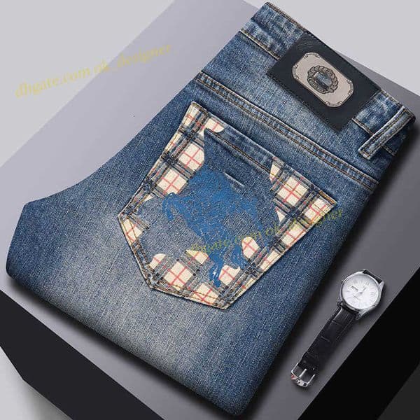 Men's Jeans Designer Jeans High end trendy brand luxury printed jeans for men elastic new trend slim pants EJFT