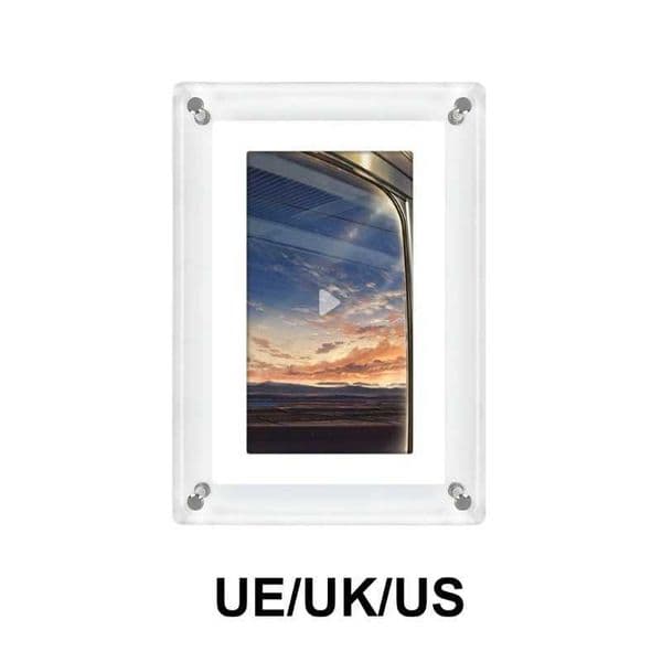 Acrylic 5-inch digital photo frame with clear display and built-in 4GB storage T250118