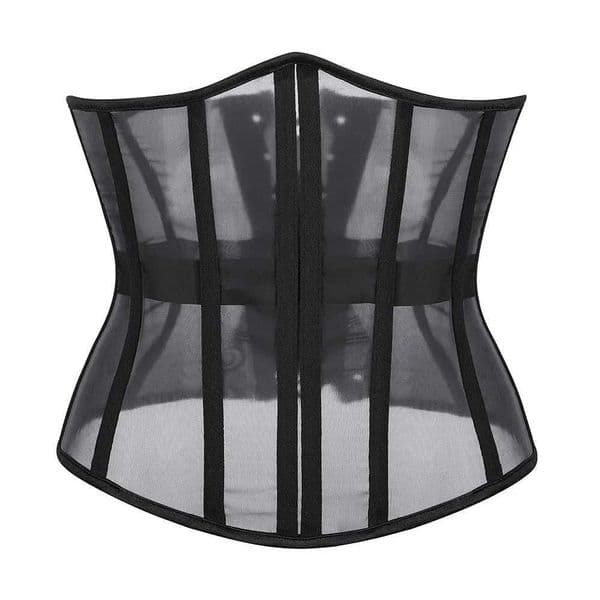 Underbust Bustiers Women Sexy Corset Top Mesh Breathable Lace Up Body Shaper Waist Trainer Sexy Corset W250120