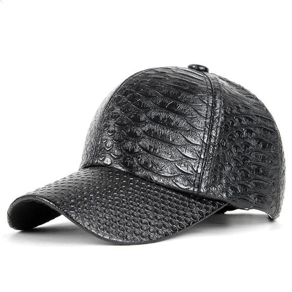 Men Women Novel Pattern PU Leather Punk SunShade Baseball Cap Spring Sport Sunscreen Hip Hop Dance Adjustable Hat U13 241230