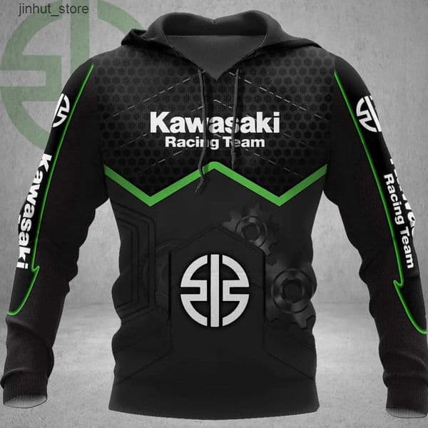 Men's Hoodies Sweatshirts Kawasaki Sweatshirt Motorcycle Uniform Oversized Hoodie Unisex Mens Clothing Extreme Sports Child Racing Suit High-quty Mens H25120