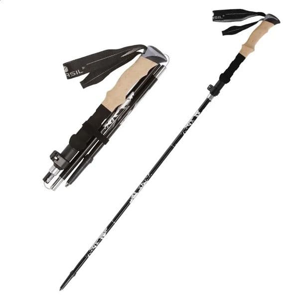 5 Section Ultralight Aluminium Alloy Trekking Poles Walking Stick Trail Running Hiking Poles Alpenstock Folding Telescopic Baton 250121 Z260508