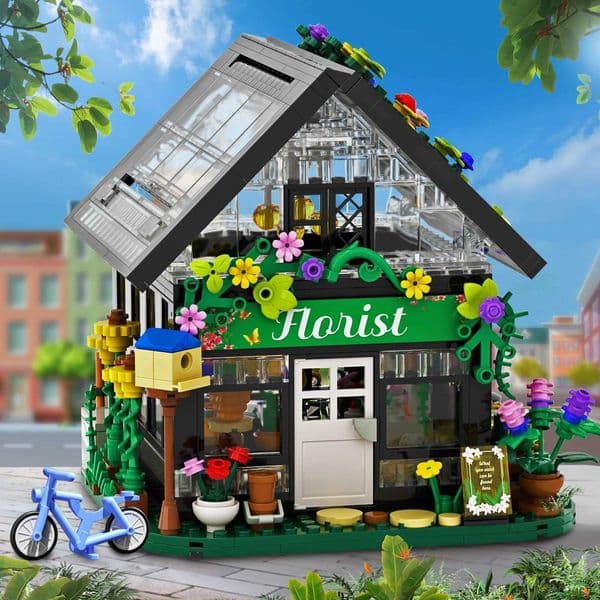 Flower House Building Blocks Set with LED Lights for 6 to 12 Years Old Kids Boys Girls Educational Toys 625 Pieces W250115