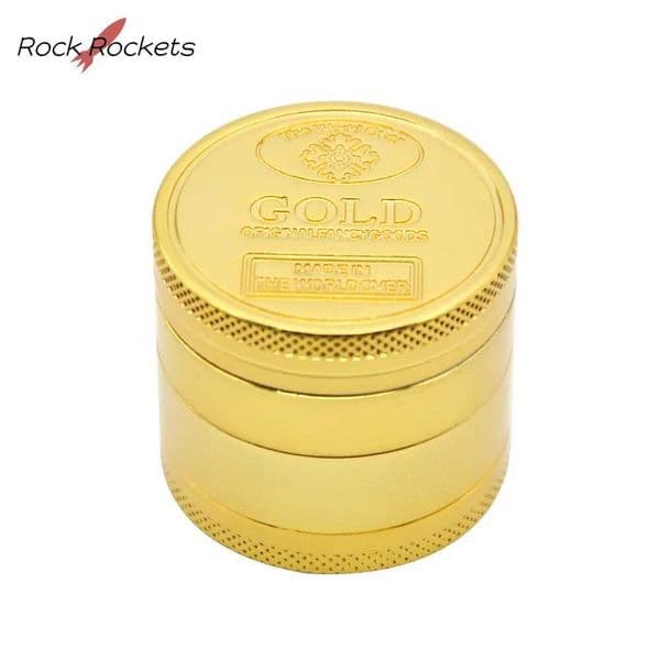 R R High Qulity 4-layer 40mm Zinc Alloy Tobacco Grinder Manual Gold Metal Herb Grinder Smoking Accessories Gift for Boyfriend W250121