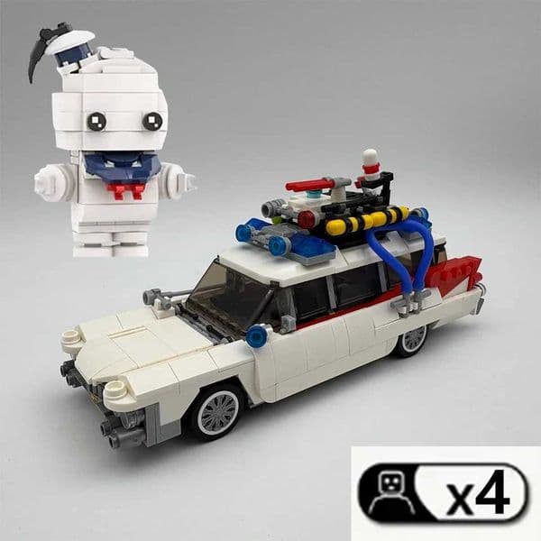 Technical Ci Ghostbusters Ecto-1 Model Building Blocks Creators MOC Movie Vehicle Bricks DIY Education Toys For Children Z250122