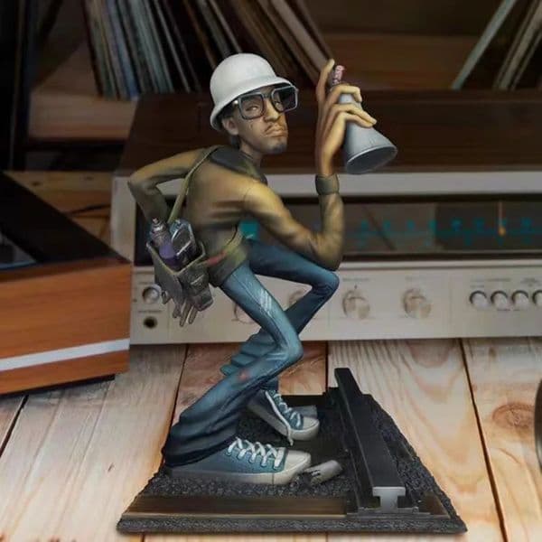 The Elements of HipHop Artist Statue DJ Break Dance Modeling Resin Desktop Statue Home Decoration Classic Rapper Sculpture 250117