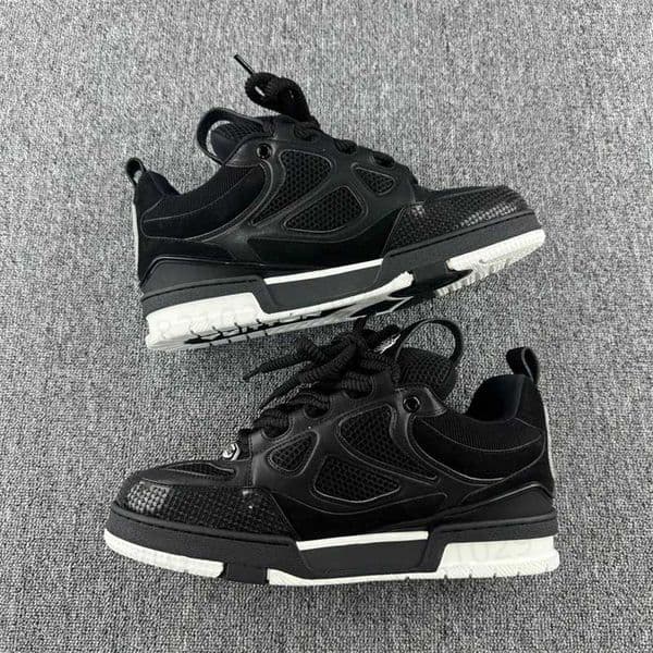 Skate mens womens Cowhide Low Top Sports Casual Lace up Board Shoes Green Red Blue Purple Grey White Outdoor Travel x2