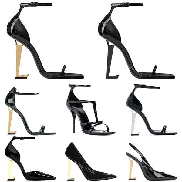 Designer Sandal Designer Shoes Woman Heel Leather Slingbacks Black White Sandale Luxury Sandalen Lady Womens Stiletto Heel Party Wedding Sandles Pumps