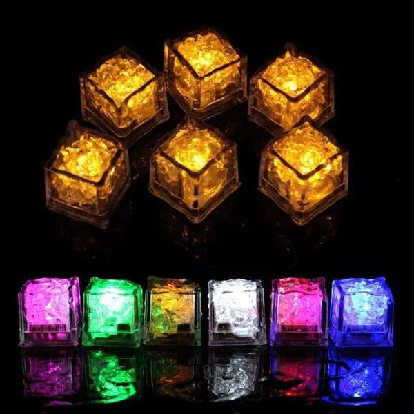 12 waterproof LED ice cubes flash in the dark used for bar club beverage party decoration T250122