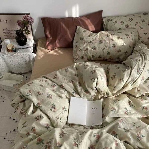 Luxury Designer Blue Floral Duvet Cover Set With Case Bed Sheet No Filler 2024 New Single Double Queen art Size Bedding Linens Fashion Y250219 Free Shipping