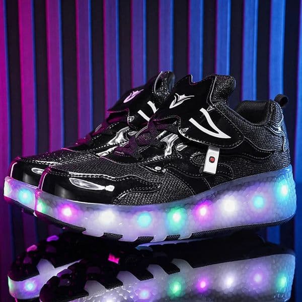 Childrens Sports Shoes Casual Thick Soled Running Mesh Summer LED Lamp Comfortable Walking for Kids 250115