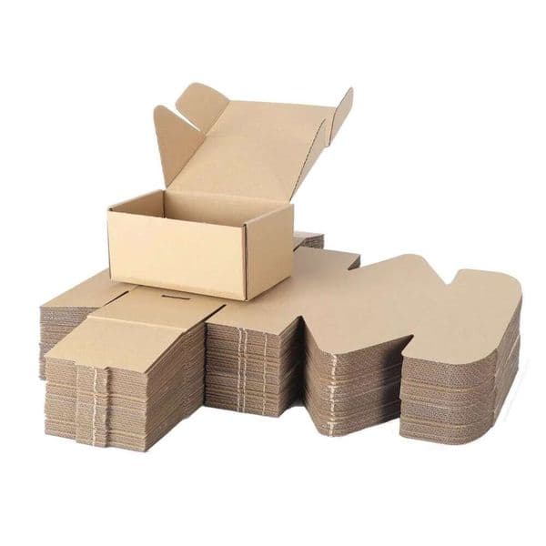 4X4x2cm Shipping 100 Pack, Brown Cardboard Gift Boxes With Lids For Wrapping Giving Women Men Presents, Small Corrugated