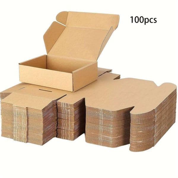 100Pcs Super Hard Kraft Airplane - Small Square Paper Boxes For Gift Wrapping And Maig B2
