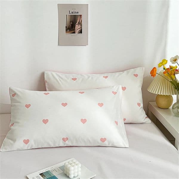 2PCS Love Printed Pattern Pillowcase Simple Style Pillowcase excluding Pillowcase 250118