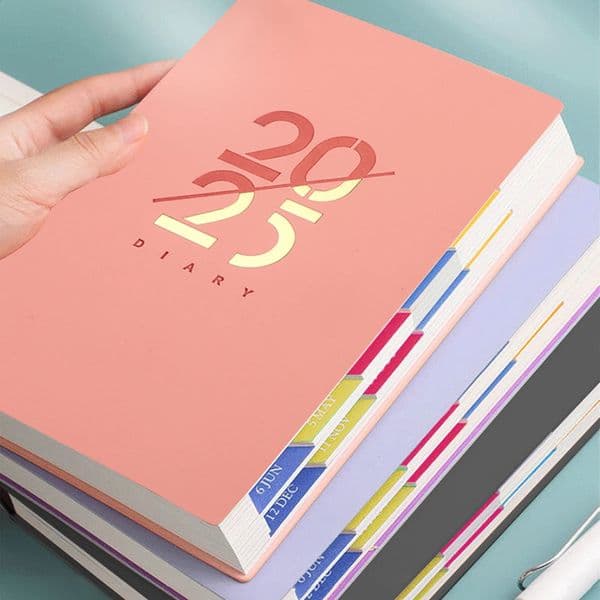 Jan-Dec Planner Spanish/English Language Notebook A5 PU Leather Cover School Agenda Plan Weekly Monthly Diary Organizer 250120