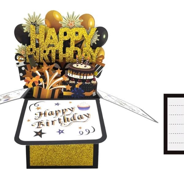 2025 Happy Birthday Card 3D PopUp Greeting Cards Gift for Business s Wife Husband Birthday Gift Festive Party Supplies Cards 250120