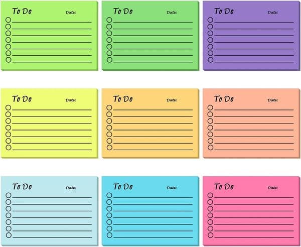 To Do List Sticky Notes 3x4 450 Sheets Assorted Colors Lined Planner Daily Notepad for Daily Planner Home Office Supplies 250121BJ