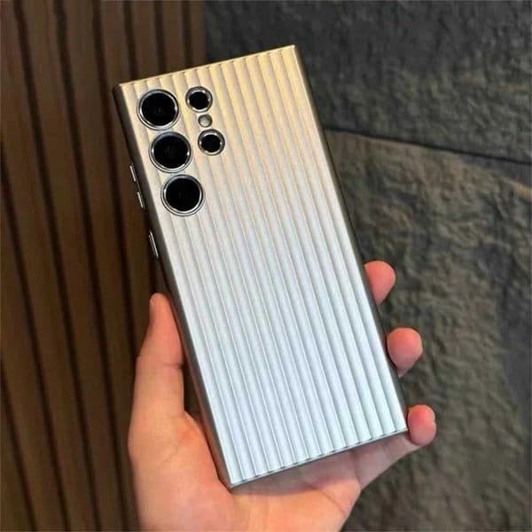 Luxury Stripes AG Matte Hard PC Phone Case For Galaxy S24 S23 Plus Ultra Official Camera Protection Plastic or Cover Z250122