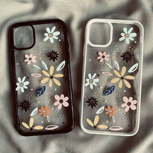 Cute INS Korean Pink Flower Phone Case for IPhone 15 16 14 13 12 11 Pro Max X XS XR Lovely Floral Shockproof Soft Cover Funda Z250122