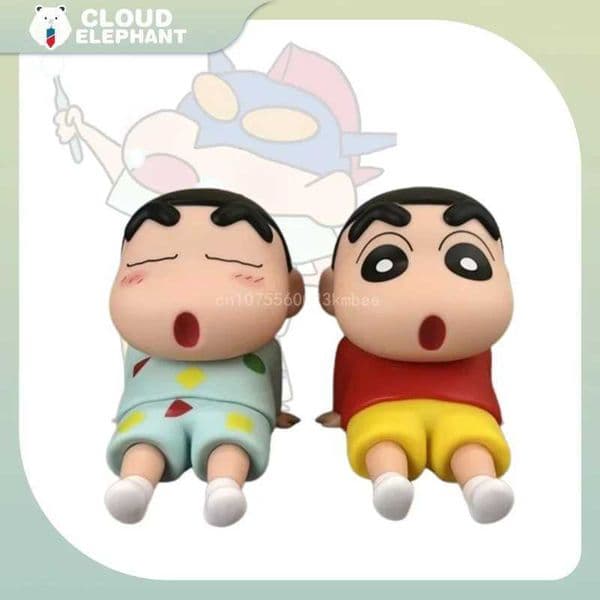 2026 New Crayon Shin-Chan Anime Figure Holder Kawaii Desktop Ornaments Phone Support Mini GK Collection Decoration Toys Girls Gifts Toys