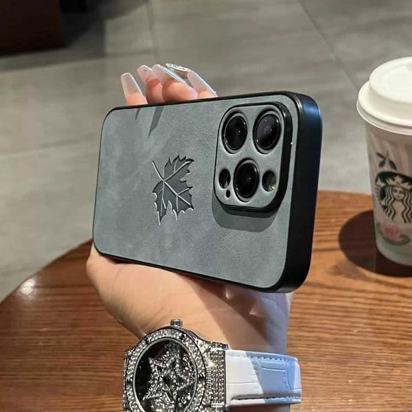 Luxury Cortex Tree Leaf Matte Phone Case For iPhone 16 11 12 13 14 15 Pro Max Plus X Xs Max XR Bumper Cases Back Cover Z250122