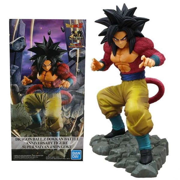 Anime Dragon Ball Super Saiyan 4 Son Goku Figure Explosive Battle Ultimate Evolution Collaboration 4th Anniversary Model Toy