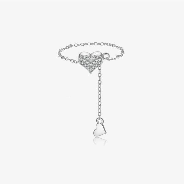 VEWANT Women 925 Sterling Silver Heart Zircon Adjustable Flexible Fix Pulling Rings Birthday Party Fashion Fine Jewelry 250121