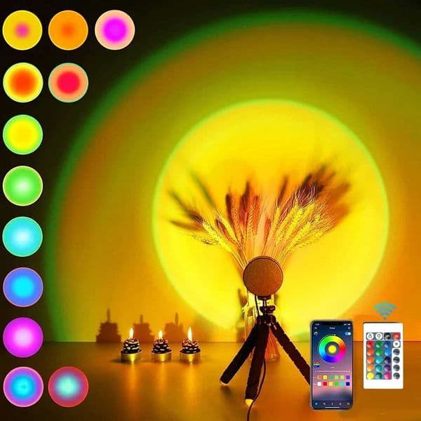 Drop Shipping Sponge Tripod Photography Sunset Lamp Led Flexible Octopus USB Projector Night Light Without AE Choice Mark X250128