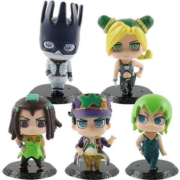 2026 New 5Pcs Anime Jojos Bizarre Adventure Kujo Jotaro Star Platinum PVC Action Figure Boxed Kids Collectible Model Doll Gift Toys
