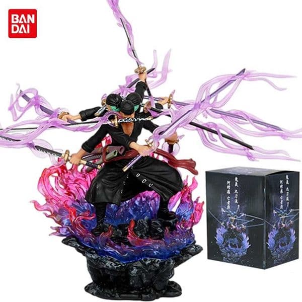 Hot One Piece 15cm Anime Asura Roronoa Zoro Statue Action Figure Collection Model Kid Toy