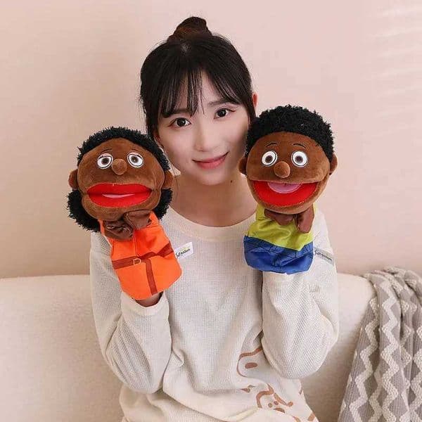 Sweet Family Soft Stuffed Doll Father Mother Brother sisters Role Play Plush Doll Educational Toy Kawai Finger Puppet X2501291