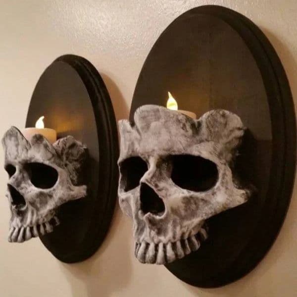 Halloween Decorations Pendant Gothic Wall Lamp Decoration Wall Hanging Ornaments Resin Crafts 250120