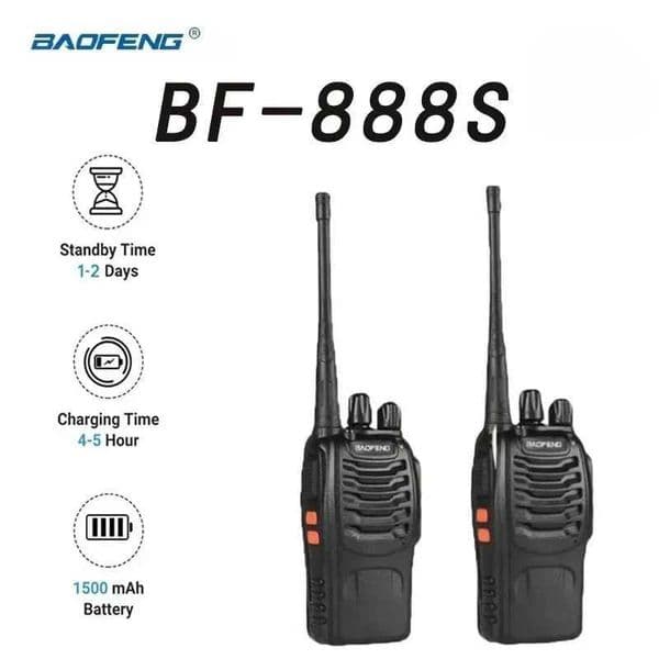 2PCS Baofeng BF-888S Handheld Walkie Talkies Rechargeable 5W UHF 400-470MHz 16 Channel Communication Channel Two Way Radios X250129