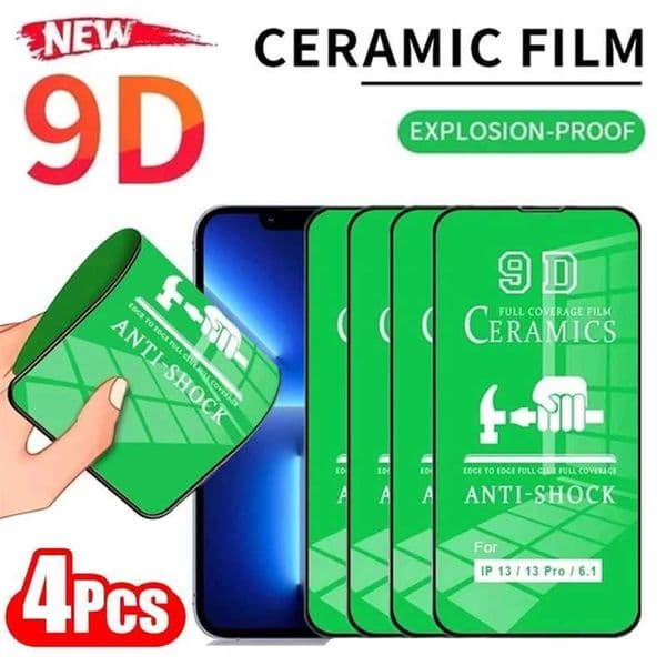 4Pcs 9D Soft Ceramic Film for iPhone 11 12 13 14 Pro Max 6 7 8 15 Plus Screen Protector for iPhone 13 Mini X XR XS MAX Not-Glass M250120