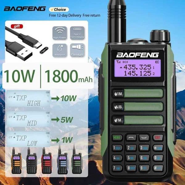 Baofeng UV16Pro V2 50KM CB Hamm Wireless Station Bidirectional Amateur VHF Power 10W UV16 Interphone Hunting Radio X250129