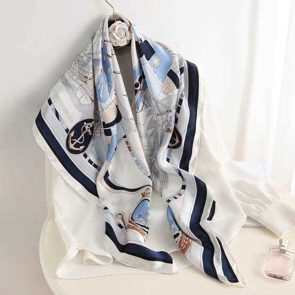 Neck Tie 90*90Cm Women Square Silk Scarf Luxury Brand Large Shl black designer tie Neckerchief Print Headband Female Foulard Bandana Wrs Hijab Scarves Mens Luxu