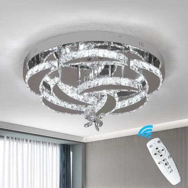 Modern Chandelier Ceiling Lamp K9 Luxury Crystal Led Living Dining Room Decor Pendant Light RC Dimmable Luminaire Home Fixture Z250120