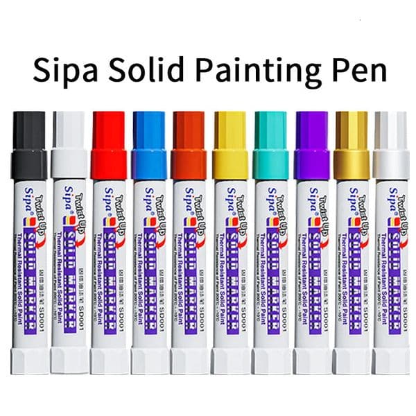 10PCS Sipa Solid Paint Pen Marker Industrial Crayon Dry Writable Steel Plate Water-oil Surface Multifunctional Pen Resistance 250110