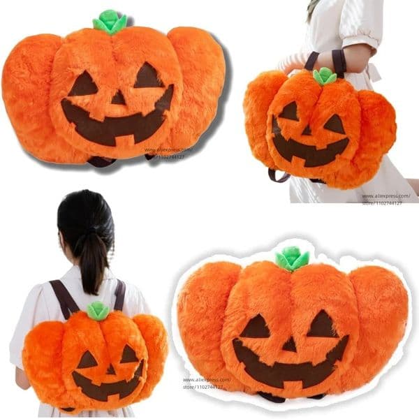 Halloween Pumpkin Backpack Stuffed Horror Trick or Treat Bags for Candy Pumpkin Schoolbag Gift for Kids Girl Boy 250731