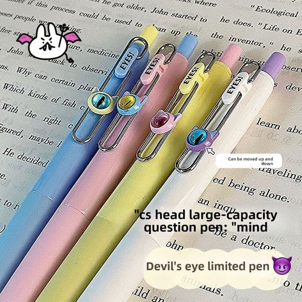 Colin Collaboration Future Click Gel Large Capacity CS Stress Relief Girly Student Exam Pen 0.5 High Appearance