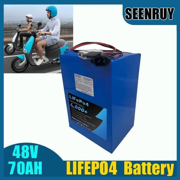 LI-IRON 48V 70AH LIFEPO4 Battery with BMS 80A 100A 120A 150A 200A 3500W 4000W 4500W 5000W For Electric Vehicle RV AGV Golf Cart